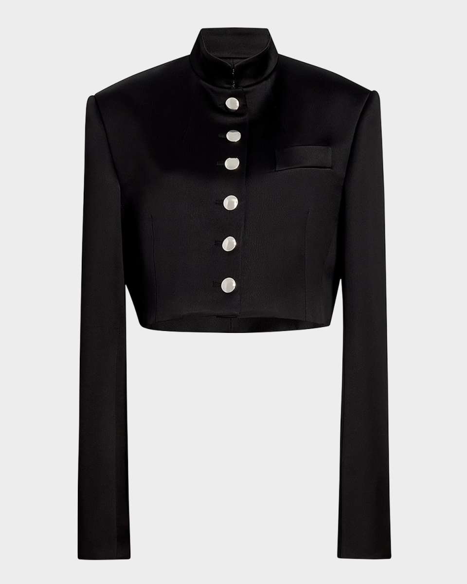 Samuelson Single-Breasted Crop Jacket